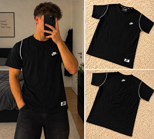 Nike shirt herren - t-shirt, schwarz